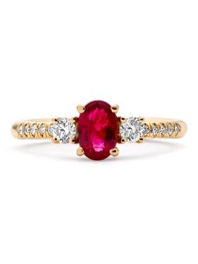 Grand Trio Ruby Ring