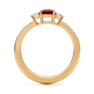 Grand Trio Ruby Ring