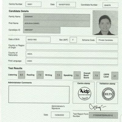 IELTS Certificate