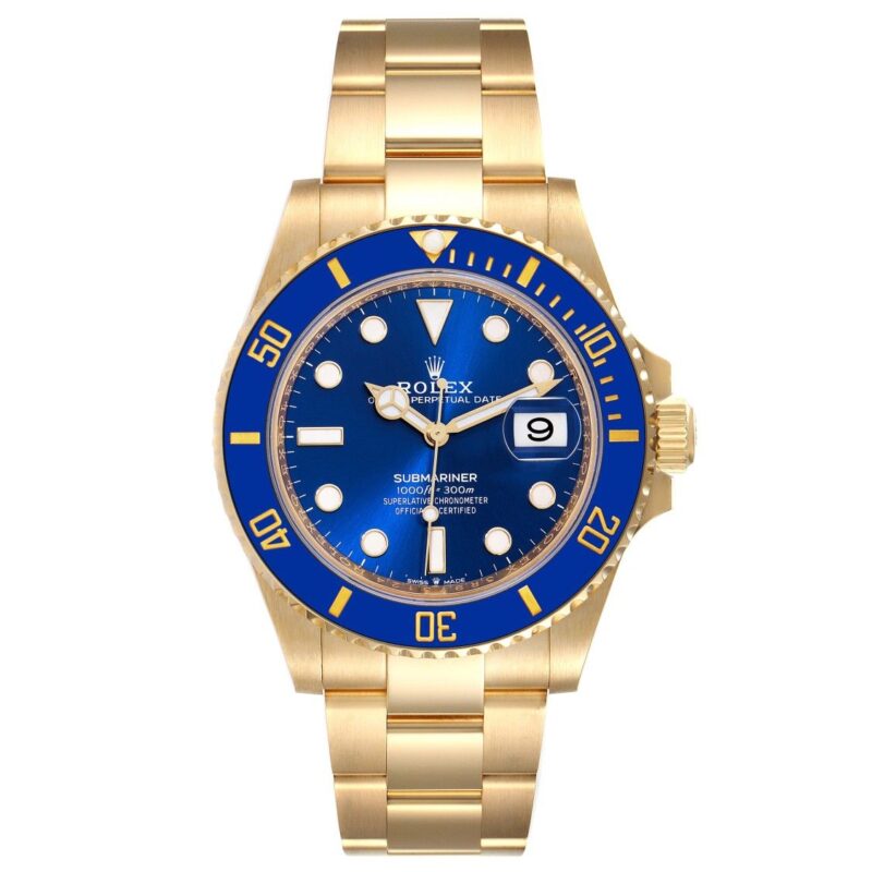 Rolex Submariner yellow gold watch