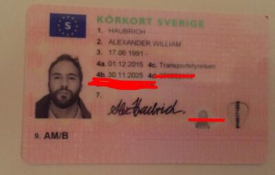Swedish Drivers License